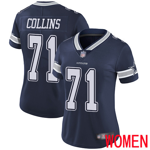 Women Dallas Cowboys Limited Navy Blue La el Collins Home #71 Vapor Untouchable NFL Jersey
